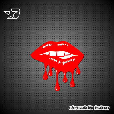 Biting Hot Lips Sticker